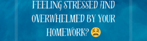 Feeling stressed and overwhelmed by your homework?